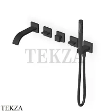 Zucchetti Aguablu Смеситель для ванны, 2 потока, внешняя часть ZA5745.P81, brushed total black PVD