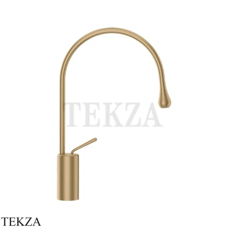 Gessi Goccia Смеситель для раковины высокий, без сливного гарнитура 33605-726, Warm Bronze Br. PVD