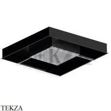Newform Встроенная душевая лейка, хромотерапия, с кнопкой 688.46.093, Brushed steel-черный