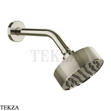 Gessi ANELLO Верхняя лейка D11,8 см с кронштейном 63354-720, Nickel PVD