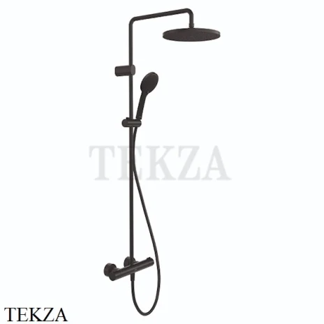 Duravit Wave Душевая система с термостатом, ручной душ 3 режима WA4280008C46, черный матовый