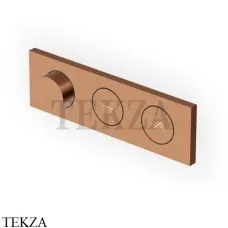 Zucchetti Hoop Термостат для душа на 2 потока, внешняя часть ZHO782.P91, brushed copper PVD