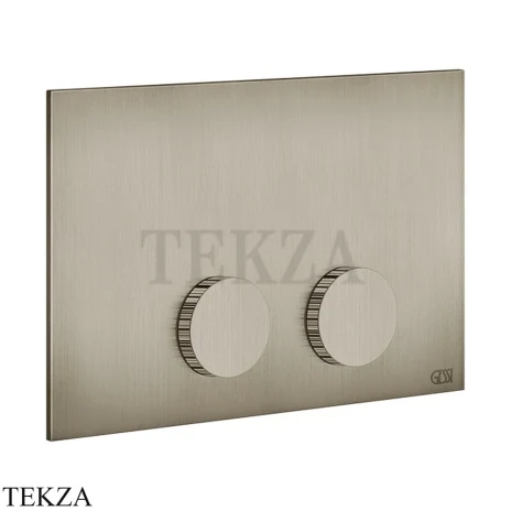 Gessi INGRANAGGIO Клавиша смыва для инсталляции Geberit omega 12, 54639-149, нерж. сталь Brush / никель Brushed