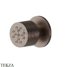 Newform Боковая регулируемая круглая форсунка 553.M0.075, Copper Glossy