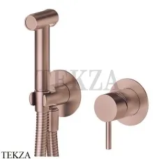 Newform Гигиенический душ и WC со смесителем и держателем 69681EX.59.067, PVD Brushed copper bronze