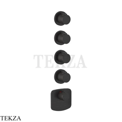 Gessi Ingranaggio-Anello Термостат для душа, 4 потока, внешняя часть 43238-187, Aged Bronze