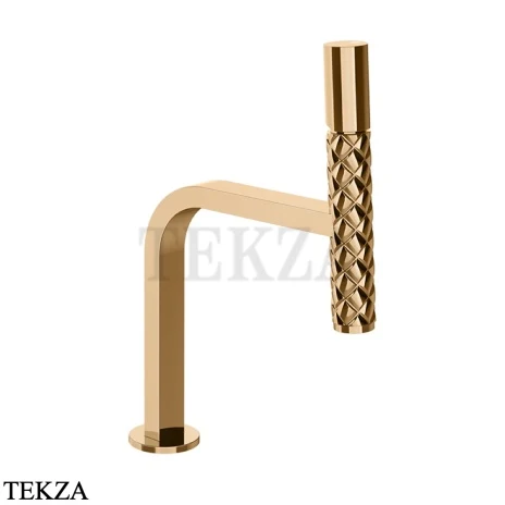 Gessi Pelle Tresse Смеситель для раковины, без сливного гарнитура 78502-735, Warm Bronze PVD