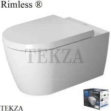 Duravit ME by Starck Унитаз подвесной (комплект), без ободка 45290900A1, сиденье микролифт SoftClose, белый глянец