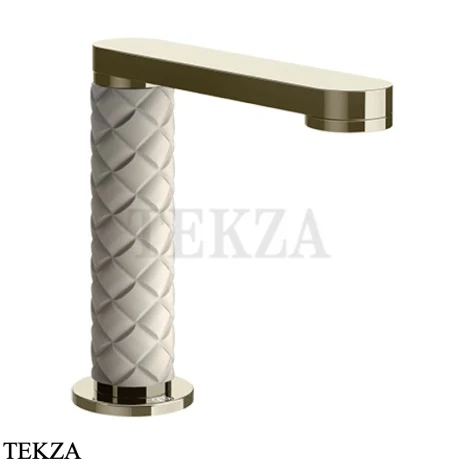 Gessi Pelle Tresse Излив для раковины на борт 78421-433, Crème/ Nickel PVD