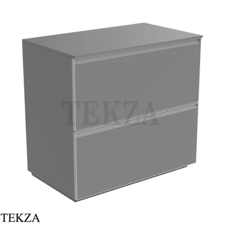 Flaminia Cubika тумба под раковину напольная 85×50×78,5 см, 2 ящика, серый Grey матовый