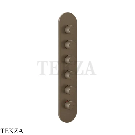 Gessi Ingranaggio-Anello Термостат для душа, 5 потоков, внешняя часть 43070-761, Coffee Bronze Br. PVD