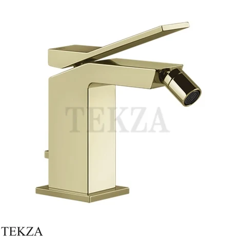 Gessi RETTANGOLO K Смеситель для биде, с донным клапаном 53007-710, Brass PVD
