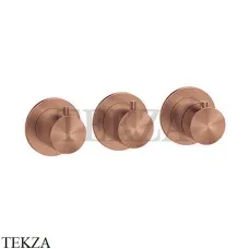 Gessi 316 SHOWER Термостат для душа на 2 выхода, внешняя часть 54334-708, Copper Brushed