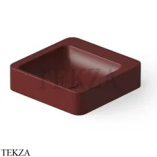 Dea Design Washbasins Раковина настольная 41х41 Solid Surface DD9011 410 17, Red Wine №17