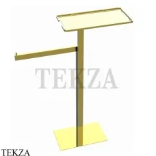 Boheme Q Стойка напольная с полкой и полотенцедержателем 10952-G, Золото глянец