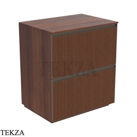 Flaminia Cubika тумба под раковину напольная 70×50×78,5 см, 2 ящика, орех Noce Greca