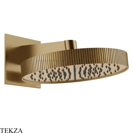 Gessi Incastri Верхняя лейка D30 с кронштейном из стены 75149-726, бронза Brushed