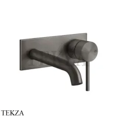 Gessi 316 INTRECCIO Смеситель для раковины на планке, внешняя часть 54188-707, Black Metal Brushed