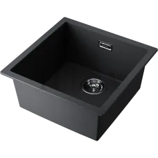 Omoikiri Yamakawa 45T-U/I Кухонная мойка Tetogranit прямоугольная 4993302 черный