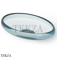 Dea Design Washbasins Раковина настольная овальная Glasstech DD9088 600 R11, Dark Blue R11