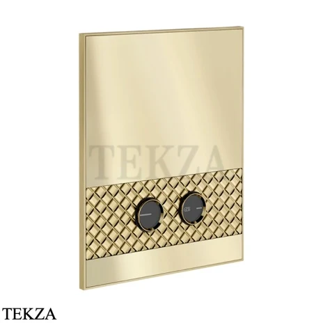 Gessi Pelle Tresse Клавиша смыва для инсталляции Geberit Sigma 8 и Sigma 12, 78811-727, Brushed Brass PVD