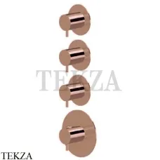 Newform XT Термостат для душа на 3 потока, внешняя часть, 67600E.58.061, PVD Copper bronze