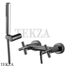 FIMA Carlo Frattini Maxima Смеситель для душа с гарнитуром F5305CS, Brushed black chrome