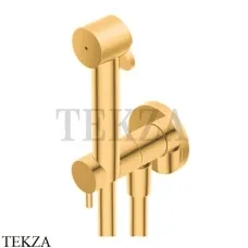 Ritmonio Complementi Туалетный гидроерш латунь, шланг, вывод 72J027 DOR, Gold глянец