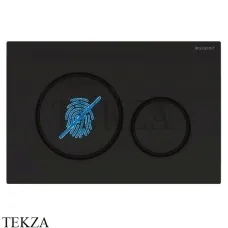 Geberit Sigma20 Клавиша смыва, защита от отпечатков пластик 115.882.16.1, черный матовый/черный глянец