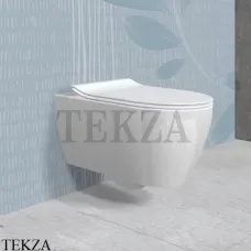 Scarabeo Moon Унитаз подвесной Clean Flush, крышка Slim с микролифтом, белый глянец