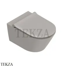 Catalano Zero Унитаз подвесной без ободка, торнадо Silentech, сиденье микролифт 0111550023, цемент матовый