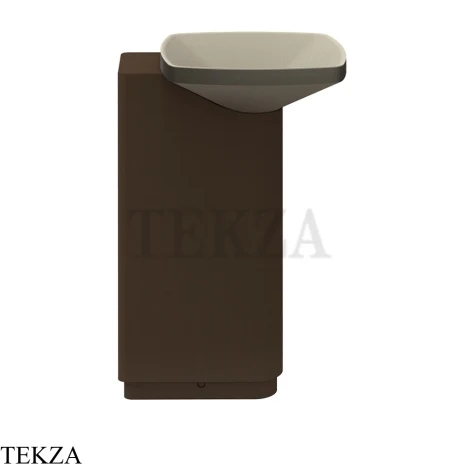 Gessi Jacqueline Раковина свободностоящая, без перелива, слив в пол 77616-707, black хром Brush