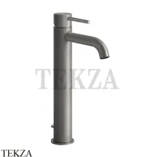 Gessi 316 FLESSA Смеситель для раковины, с донным клапаном 54004-239, Steel Brushed