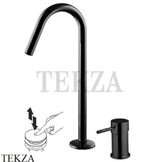 FIMA Carlo Frattini Spillo UP Смеситель для раковины на 2 отверстия, с гарнитуром F3271NCCS, Brushed black chrome