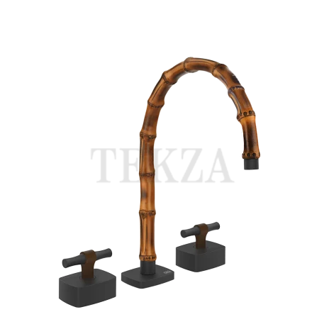 Gessi Jacqueline Смеситель для раковины на 3 отв., без донного клапана 77217-299, черный матовый