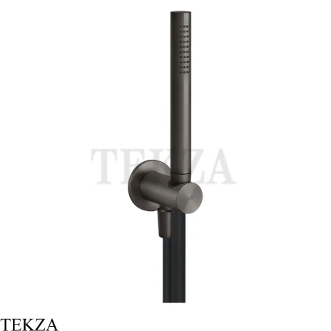 Gessi 316 SHOWER Душевой комплект, держатель, шланг 1,50 см 54023-707, Black Metal Brushed PVD