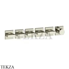 Gessi Rettangolo shower Термостат на 5 потоков, внешняя часть 44340-720, Nickel PVD