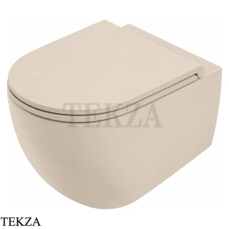 ArtCeram Vita унитаз подвесной чаша без ободка The.Reel VIV001 59 00, Sand матовый