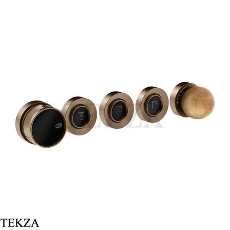 Gessi Perle Термостат для душа на 3 потока, внешняя часть 74334-761, бронза Coffee
