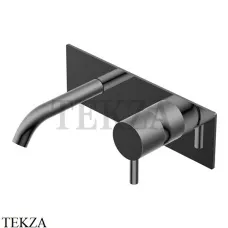 Ritmonio Diametro35 S Смеситель для раковины на планке, внешняя часть PR52AL101 F31, Frosted Black Chrome