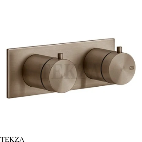 Gessi 316 SHOWER Термостат для душа на 2 выхода, на планке, внешняя часть 54034-761, Coffee Bronze Brushed PVD