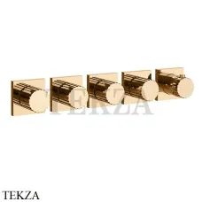 Gessi Incastri Термостат для душа 4 потока, внешняя часть 75338-735, Warm Bronze PVD