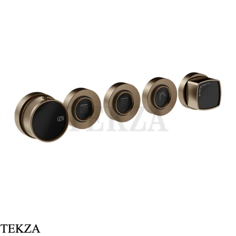 Gessi Jacqueline Термостат для душа на 3 потока, внешняя часть 77136-761, бронза Coffee