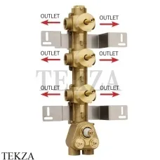 Bossini Встраиваемая часть для термостатического смесителя на 6 потребителей Z030273000