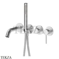 Newform XT Смеситель для ванны с гарнитуром, внешняя часть 4262E.59.066, PVD Br. Stainless Steel