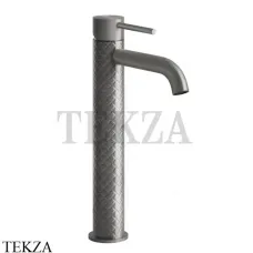 Gessi 316 INTRECCIO Смеситель для раковины высокие, без сливного гарнитура 54109-239, Steel Brushed