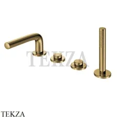 Keuco Edition 400 Смеситель на борт ванны с душевым гарнитуром 51530030200, Бронза шлифованная