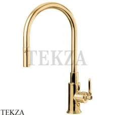 Nicolazzi Смеситель для кухни с выдвижным душем 3430OS, Brushed brass