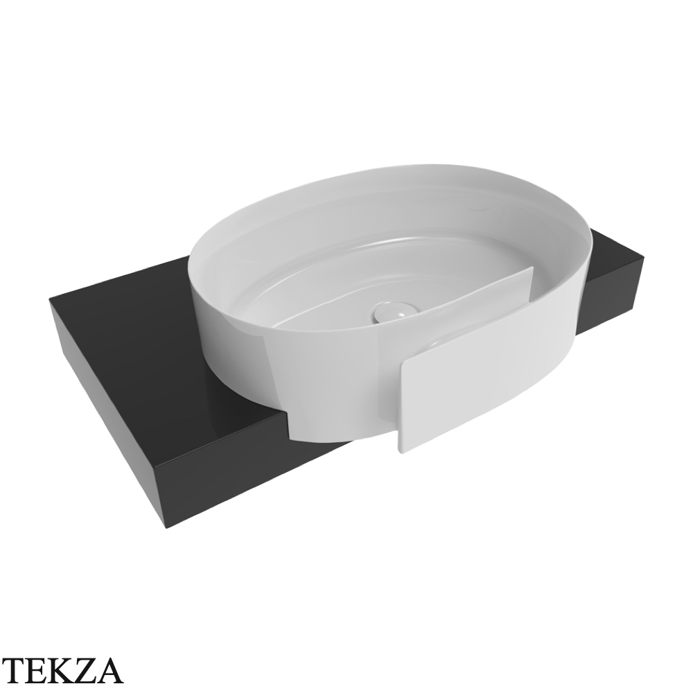 Flaminia Roll раковина полувстраиваемая 56×42×17 см, белый глянец