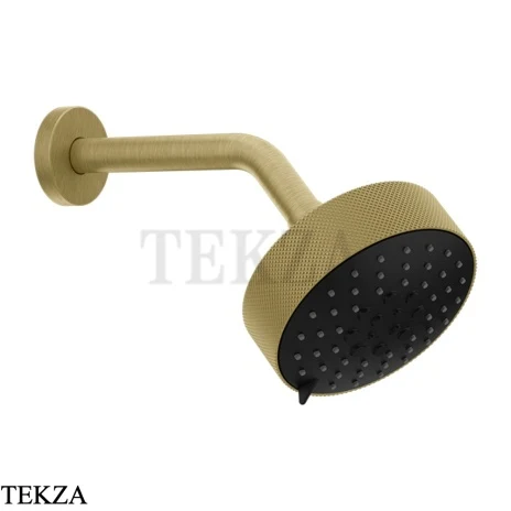 Gessi ANELLO Верхняя лейка D12,9 см с кронштейном 63356-727, Brushed Brass PVD